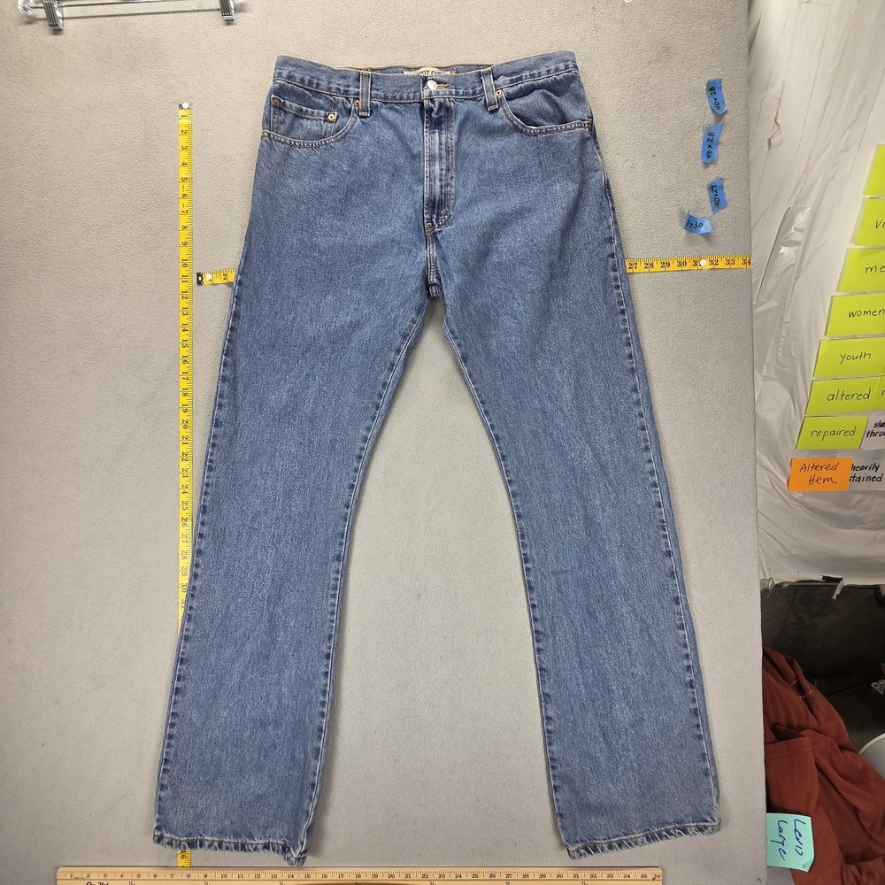 Levis 517‎ Jeans Mens Blue Regular Bootcut Denim Medium Wash Zip Fly Fits 36x36